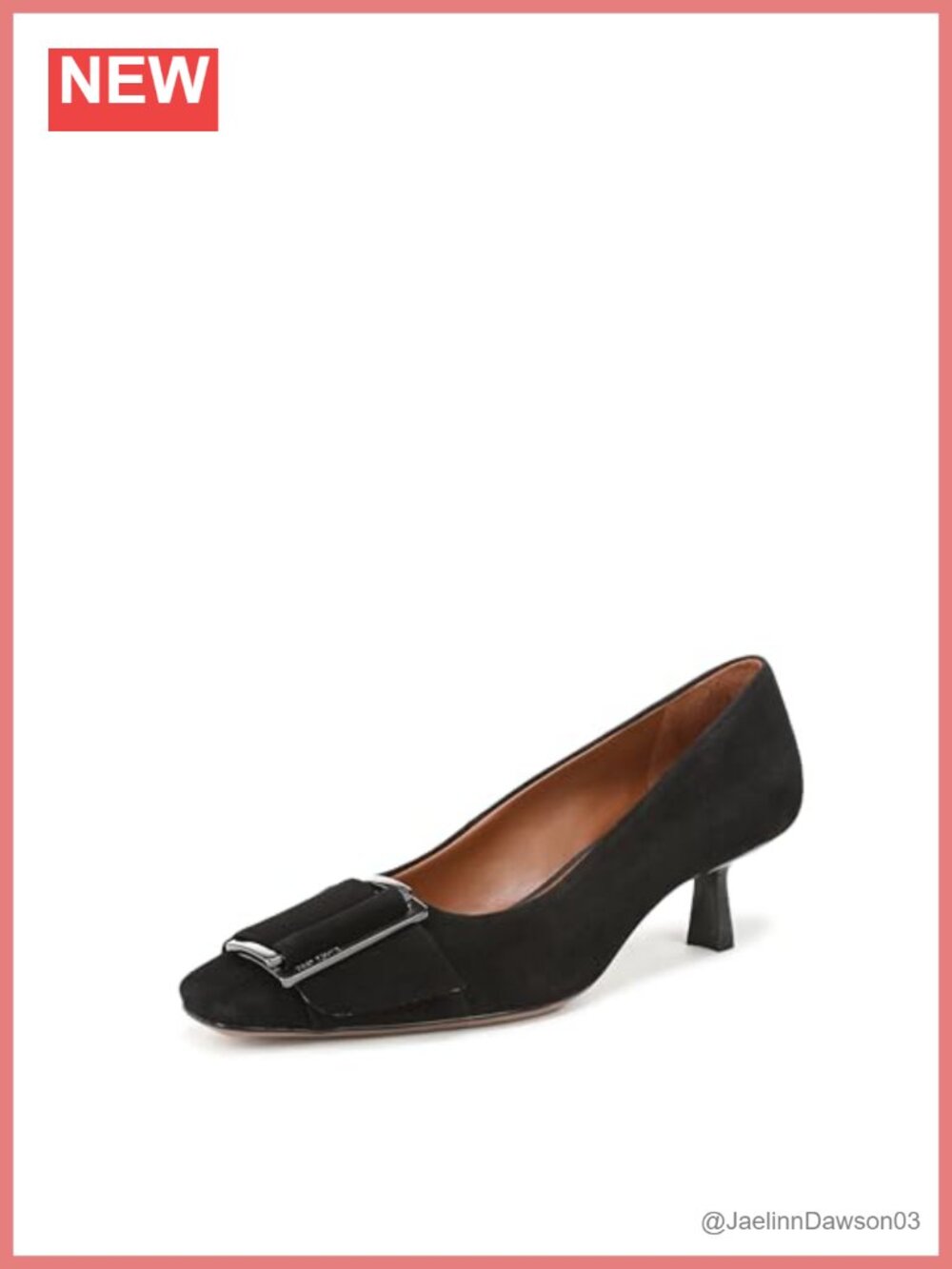 Leather or Suede Leather Slip On Pump Heels Square Toe Flare Heel EUC